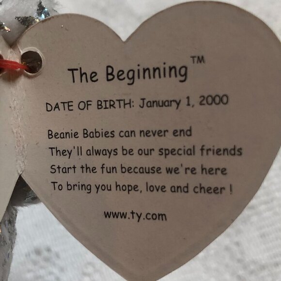 TY Beanie BabiesTHE BEGINNING 2000 Retired Rare Vintage EUC - Picture 6 of 6